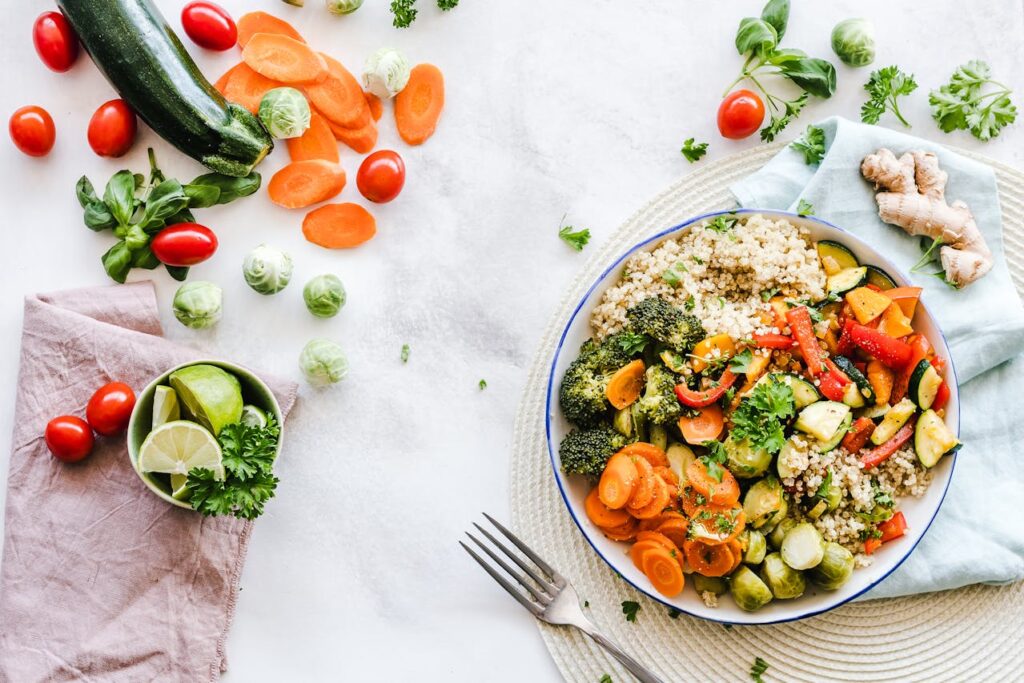 Healthy food spread from Bundaberg Dietitian